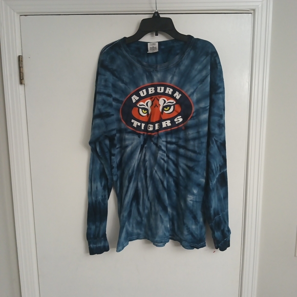 Gildan Blue Tie-Dye Long Sleeve Shirt - Picture 4 of 10